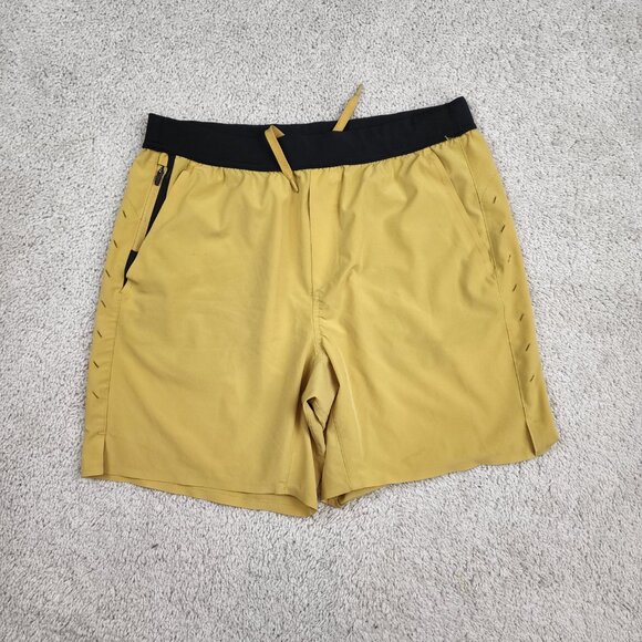 Ten Thousand Running Shorts Yellow 7" Interval Short Size Large L Huckberry Ruck - Picture 2 of 6